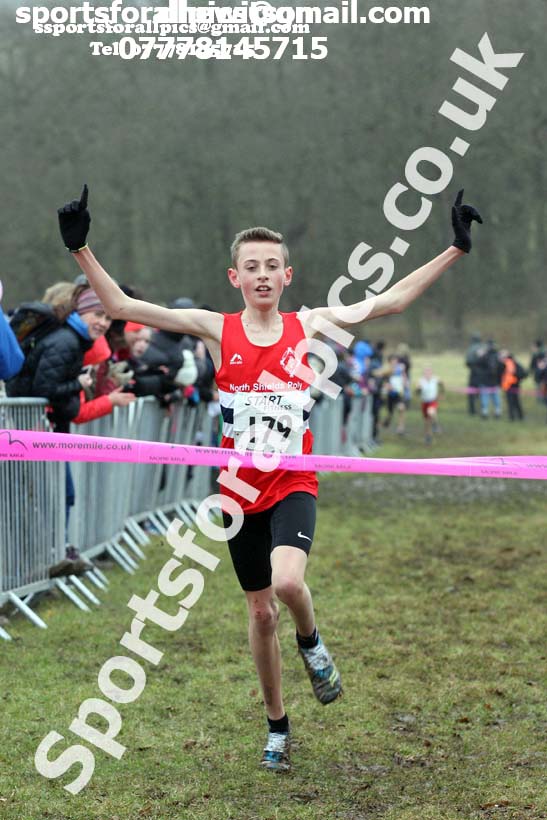 Boys under-13s, 2018 Northern Cross Country Champs., Harewood House, Leeds. Photo: David T. Hewitson/Sports for All Pics